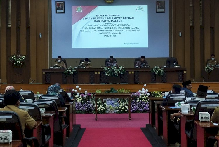 Suasana Rapat Paripurna di Gedung DPRD Kabupaten Malang/RMOLJatim