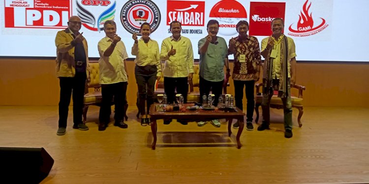 Diskusi Garda Nasionalis bertajuk 'Menghadapi Pertarungan Ideologi di Pemilu 2024' di Museum Nasional, Jalan Medan Merdeka Barat, Gambir, Jakarta, Sabtu (19/11)/Ist
