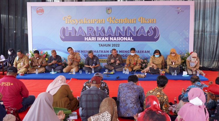 Acara tasyakuran kenduri ikan di Kantor Dinas Perikanan Kabupaten Kediri/Ist