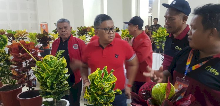 Sekjen PDIP Hasto Kristiyanto saat mengunjungi Agro Fest Kediri 2022/ist