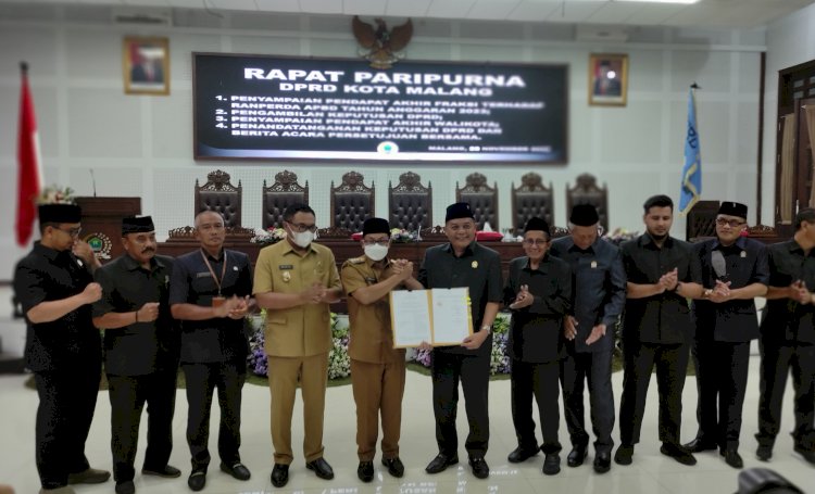 Kegiatan Rapat Paripurna DPRD Kota Malang Dalam Menyepakati APBD 2023 untuk ditetapkan menjadi Perda/RMOLJatim