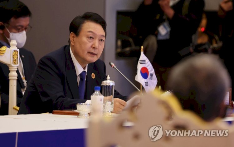 Presiden Korea Selatan Yoon Suk-yeol ketika menghadiri KTT ASEAN 2022 di Phnom Penh, Kamboja, November 2022/Ist