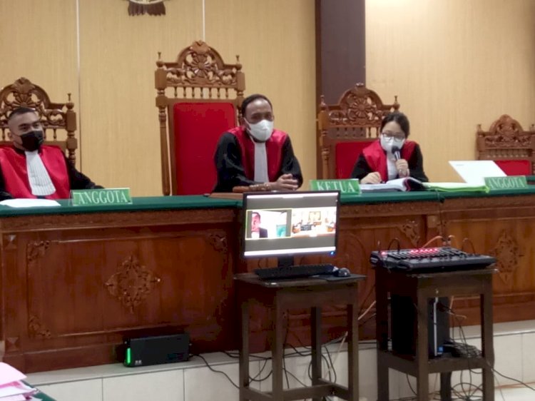 Dirut PT KHE Zulfan Zahar saat memberikan kesaksian secara online/RMOLBengkulu