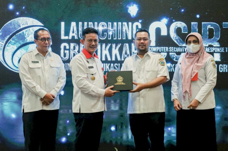 Bupati Gresik Fandi Ahmad Yani saat launching Gresikkab-CSIRT/RMOLJatim