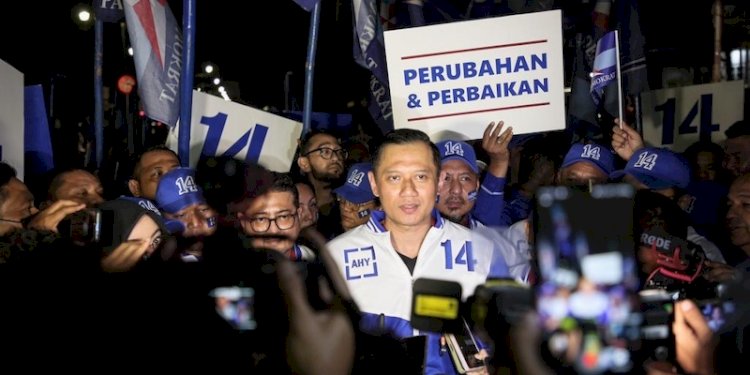 Ketua Umum Partai Demokrat Agus Harimurti Yudhoyono (AHY) saat tiba di KPU RI/RMOL