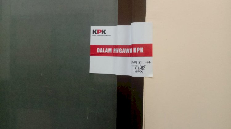 Ruangan Kasubbag Risalah Sekretariat DPRD Jatim, Afif yang disegel KPK/RMOLJatim