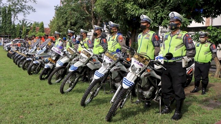 Keterangan foto: Giat apel gelar kesiapan pasukan dalam rangka Operasi Lilin Semeru 2022 di Mapolres Madiun/ist
