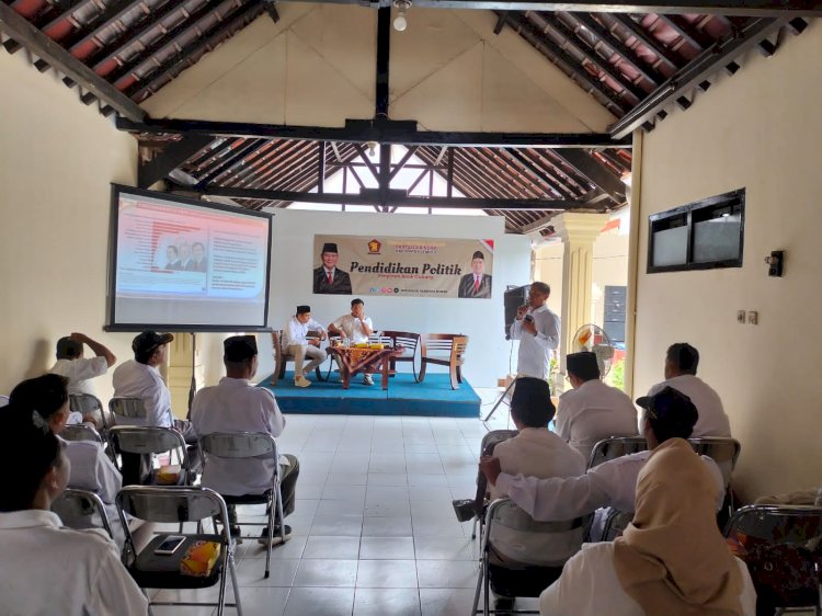 H Ahmad Halim saat memberikan sambutan dalam rakor Partai Gerindra/RMOLJatim 