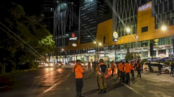 Teka foto: Pengamanan pos Bundaran Waru/RMOLJatim