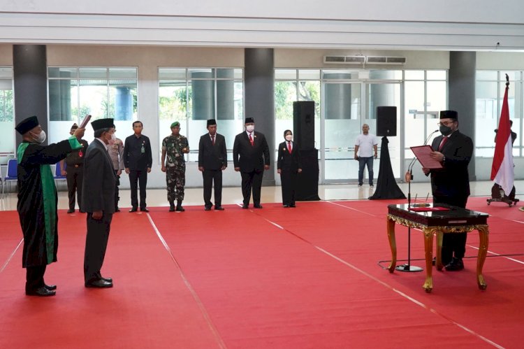 Prosesi pentikan Mohamad Solikin sebagai Sekda Kabupaten Kediri definitif/RMOLJatim