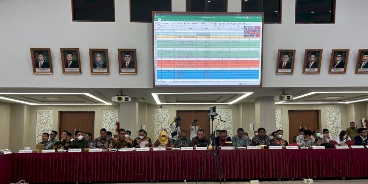 Rapat Koordinasi KPU RI tingkat pusat dan daerah membahas penyusunan dapil Pemilu 2024/Ist