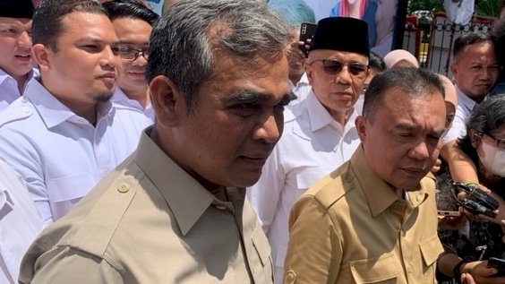 Sekretaris Jenderal Partai Gerindra, Ahmad Muzani dan Ketua Harian DPP Partai Gerindra Sufmi Dasco Ahmad di Kantor Bappilu Gerindra/RMOL