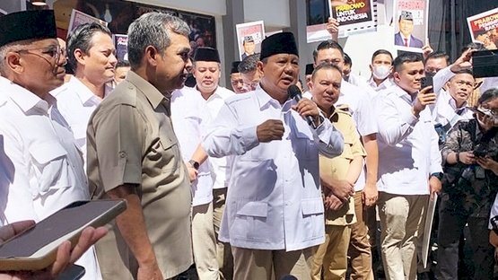 Prabowo Subianto saat meresmikan kantor Bappilu Gerindra/RMOL