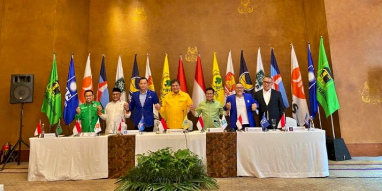 Elite parpol bahas sistem proporsional tertutup di di Hotel Dharmawangsa, Jakarta Selatan, Minggu (8/1)/RMOL