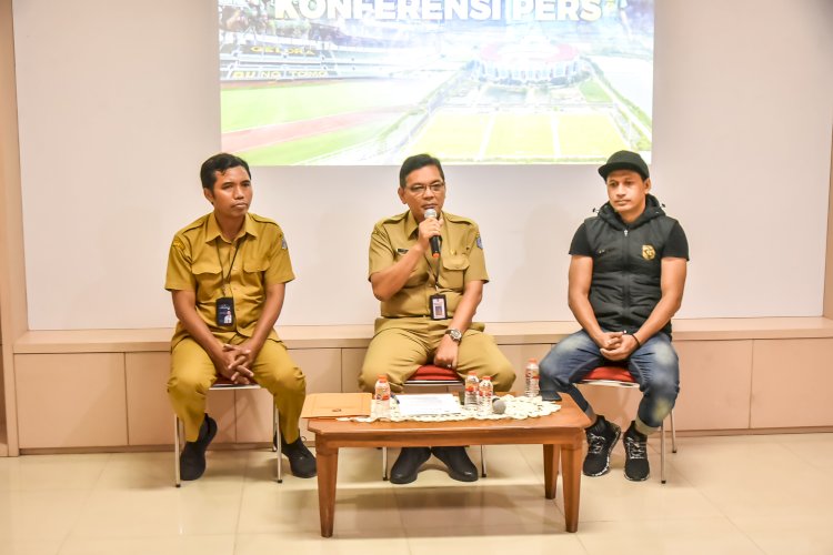 Jumpa pers Stadion GBT Surabaya/RMOLJatim
