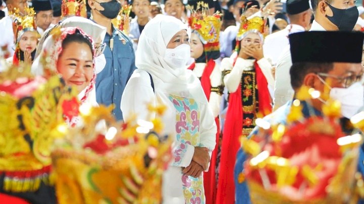 Gubernur Khofifah saat di gelaran satu abad NU