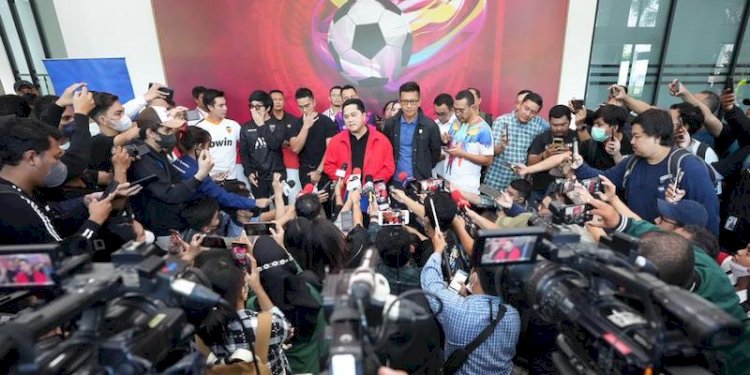 Erick Thohir saat mendaftar calon Ketua Umum PSSI/Ist