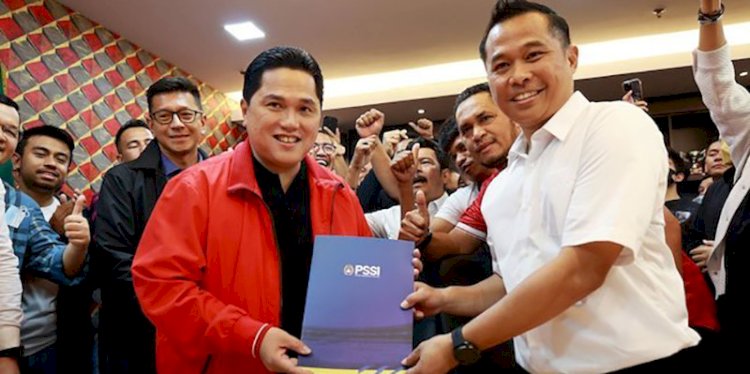 Erick Thohir sudah resmi mendaftar menjadi bakal calon Ketua Umum PSSI untuk Kongres Luar Biasa pada bulan depan/Ist