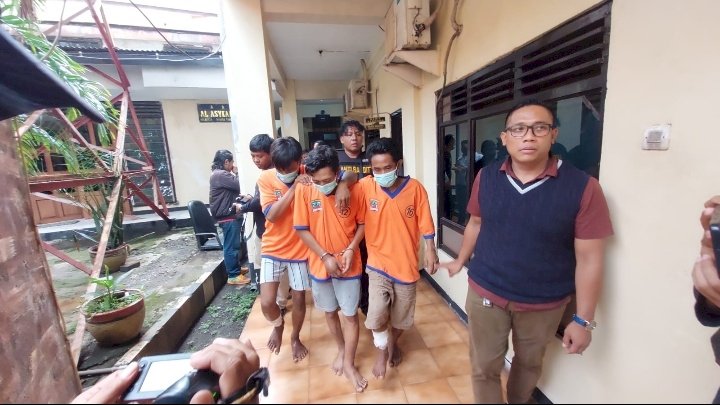 Komplotan Curanmor saat digelandang polisi 