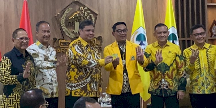 Ridwan Kamil bersama Ketum Partai Golkar, Airlangga Hartarto/Ist