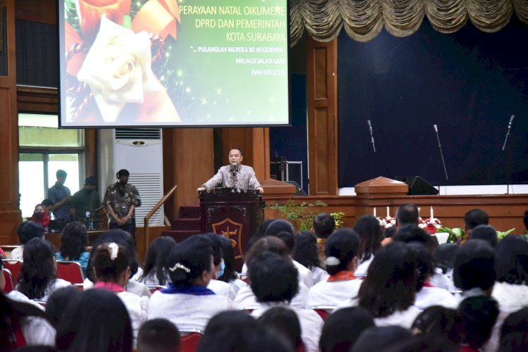 Perayaan Natal Oikumene di lingkungan DPRD dan Pemkot Surabaya/ist