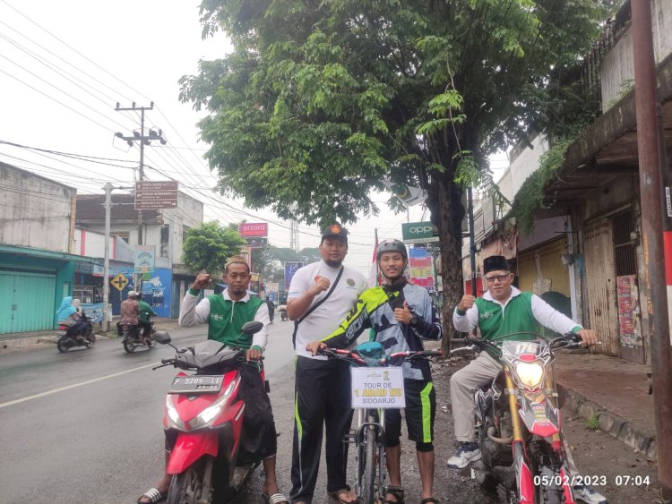 Syamsul Arifin saat gowes ke Sidoarjo/RMOLJatim