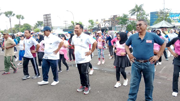 Senam sehat digelar Komunitas Wartawan Bangkalan/RMOLJatim