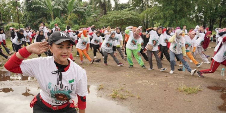 Kegiatan senam sehat yang digelar di Kecamatan Alang-alang Lebar, Kota Palembang/Net