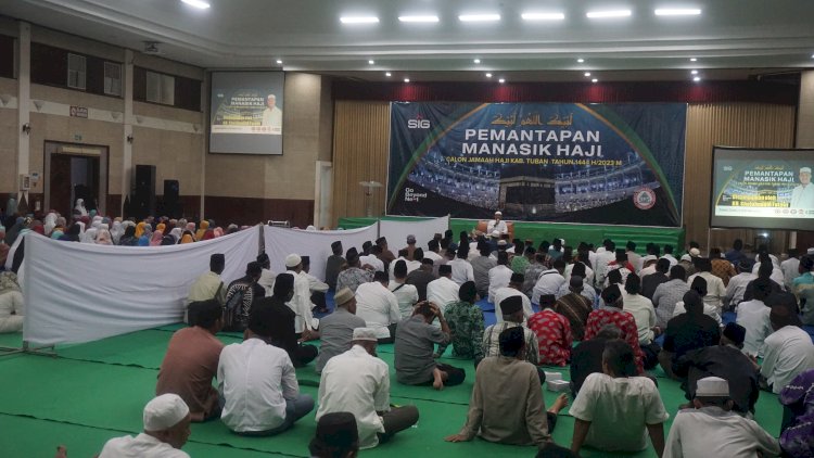 Pemantapan Manasik Haji Calon Jamaah Haji Tuban di Graha Sandiya, Komplek Perdin SG, Desa Sumurgung Kecamatan Tuban/Ist