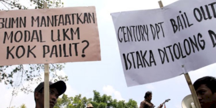 Unjuk rasa Forum Kreditor Konkuren PT Istaka Karya (FKKI) di depan Gedung Kementerian BUMN pada 17 November 2011/RMOL