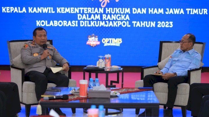 Kapolda Jatim Irjen Pol Toni Harmanto dan Kakanwil Kemenkumham Jatim Imam Jauhari/Ist