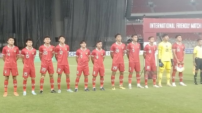 timnas U20 Indonesia melawan Guatemala, di Sugbk, senayan Jakarta