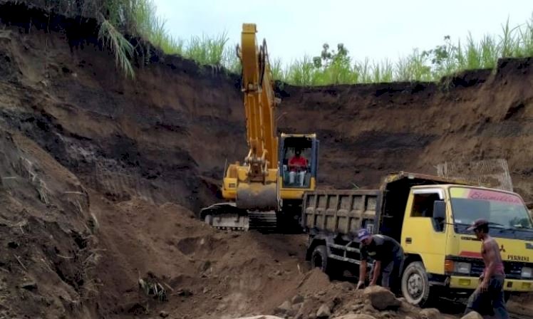 Lokasi penambangan pasir di sungai Sukorejo, Desa Sepawon, Kecamatan Plosoklaten, Kabupaten Kediri/Ist