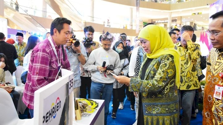 Gubernur Khofifah di acara Pembukaan Bursa Pariwisata Jatim 