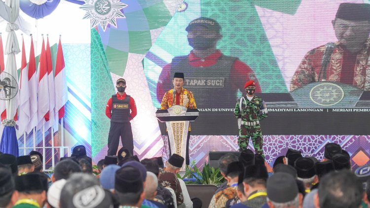 Bupati Lamonga Yuhronur Efendi saat menghadiri Musyda XII Muhammadiyah/RMOLJatim