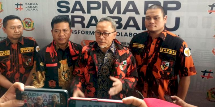 Ketua Umum PAN, Zulkifli Hasan saat menghadiri pelantikan pengurus Sapma wilayah Jawa Barat/RMOLJabar