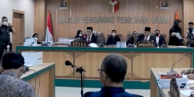 Suasana sidang gugatan Prima di Bawaslu RI/Net