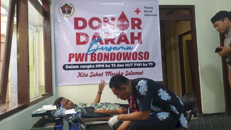 Donor darah PWI Bondowoso/RMOLJatim