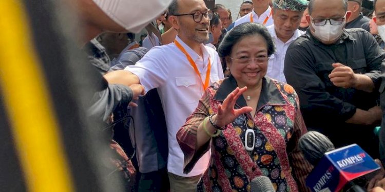 Megawati di acara Peringatan 9 Tahun UU Desa di Lapangan Parkir Timur Senayan, Jakarta Pusat, Minggu (19/3)/RMOL