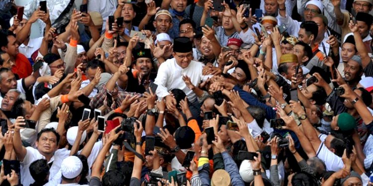 Anies Baswedan saat safari politik di Surabaya, Jawa Timur/Ist