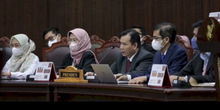 Kuasa hukum yang mewakili Presiden Jokowi di sidang uji formil UU Cipta Kerja di MK/Repro