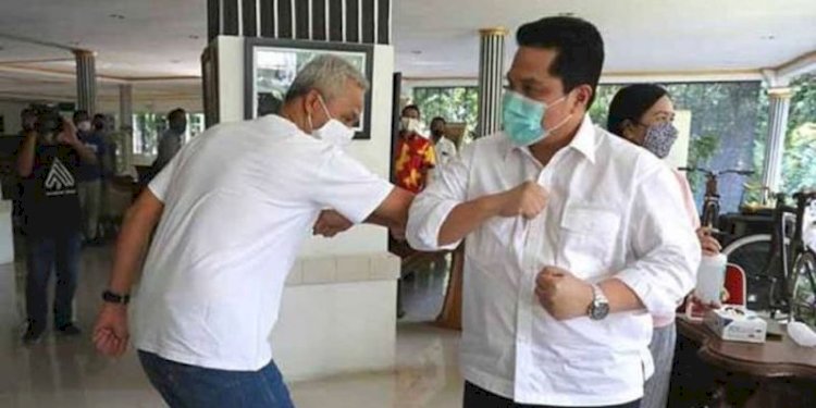 Gubernur Jawa Tengah, Ganjar Pranowo dan Menteri BUMN Erick Thohir/Net