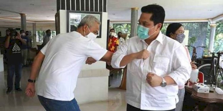 Gubernur Jawa Tengah, Ganjar Pranowo dan Menteri BUMN Erick Thohir/Net