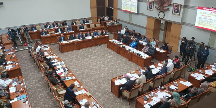 Menko Polhukam Mahfud MD saat RDP dengan Komisi III DPR terkait dengan transaksi mencurigakan Rp 349 triliun di lingkungan Kementerian Keuangan/RMOL