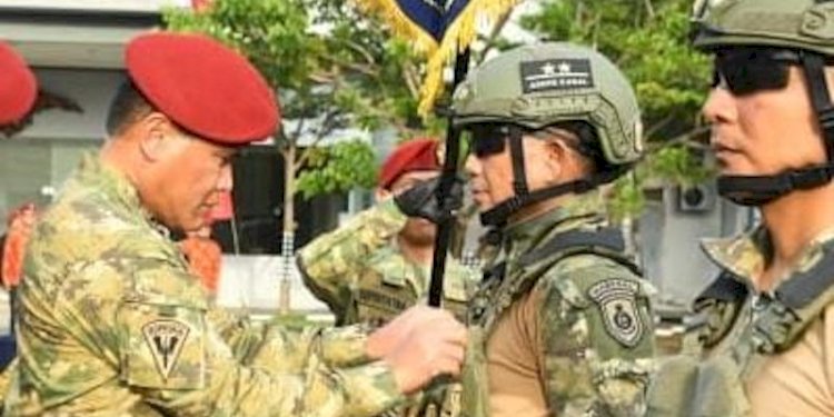 KSAL Laksamana M. Ali pada peringatan Hari Ulang Tahun ke-61 Komando Pasukan Katak (Kopaska) TNI AL, di Pondok Dayung, Jakarta, Jumat (31/3)/Net