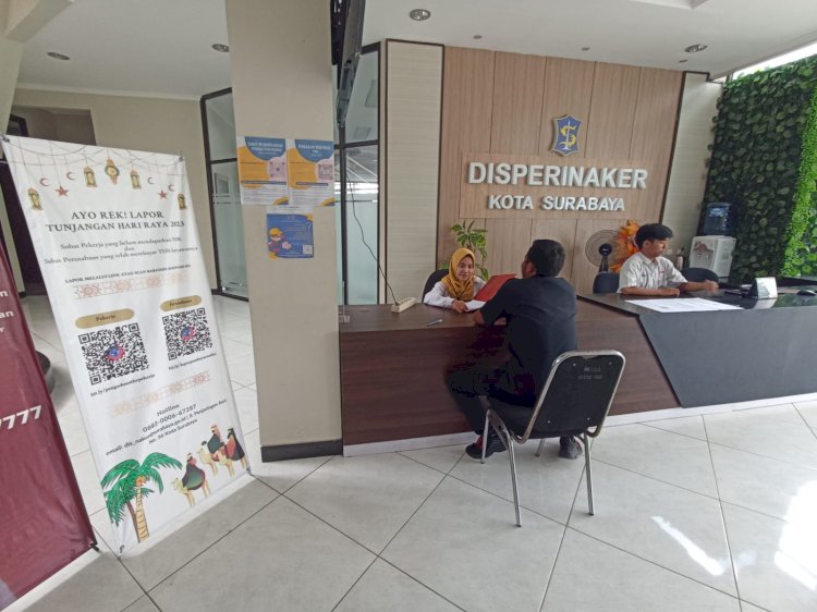 Kantor Disperinaker Kota Surabaya/RMOLJatim