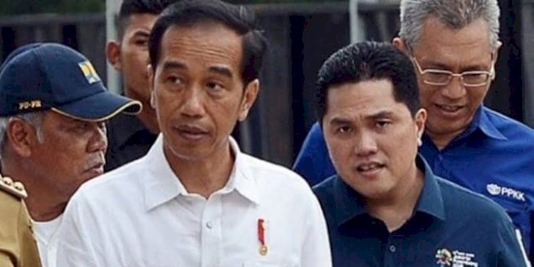 Presiden Joko Widodo dan Ketua Umum PSSI Erick Thohir/Net