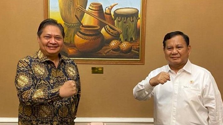 Airlangga Hartarto dan Prabowo Subianto/ net