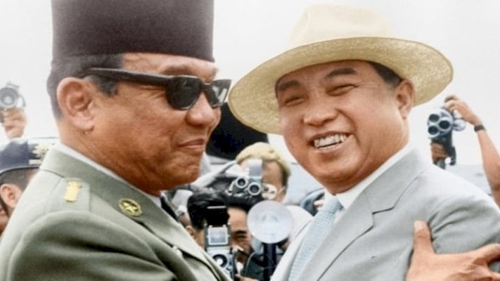 Presiden Indonesia, Soekarno dan Perdana Menteri Korea Utara, Kim Il Sung/Net