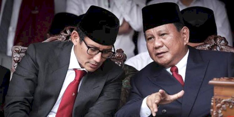 Sandiaga Salahuddin Uno dan Prabowo Subinato/Net   